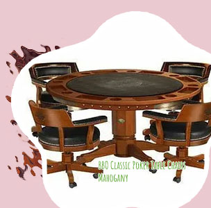 Leather poker table chairs