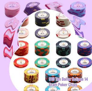 Poker chips for $10 buy in